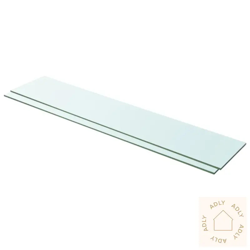Hyllepaneler 2 Stk Klart Glass 100X20 Cm