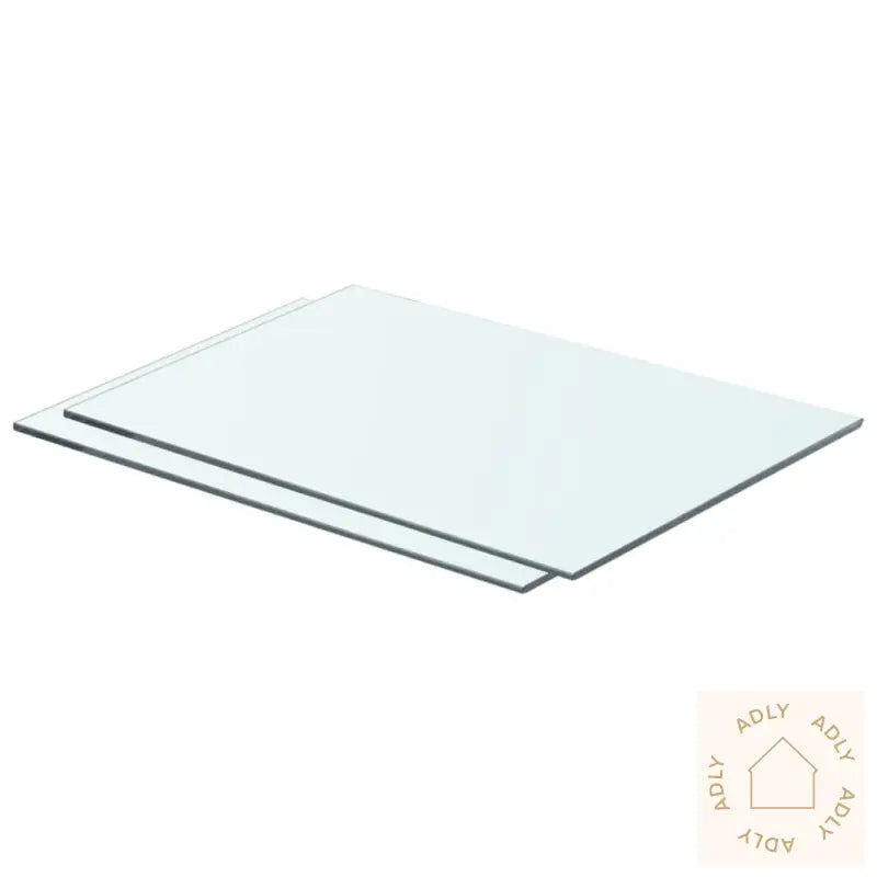 Hyllepaneler 2 Stk Klart Glass 50X30 Cm