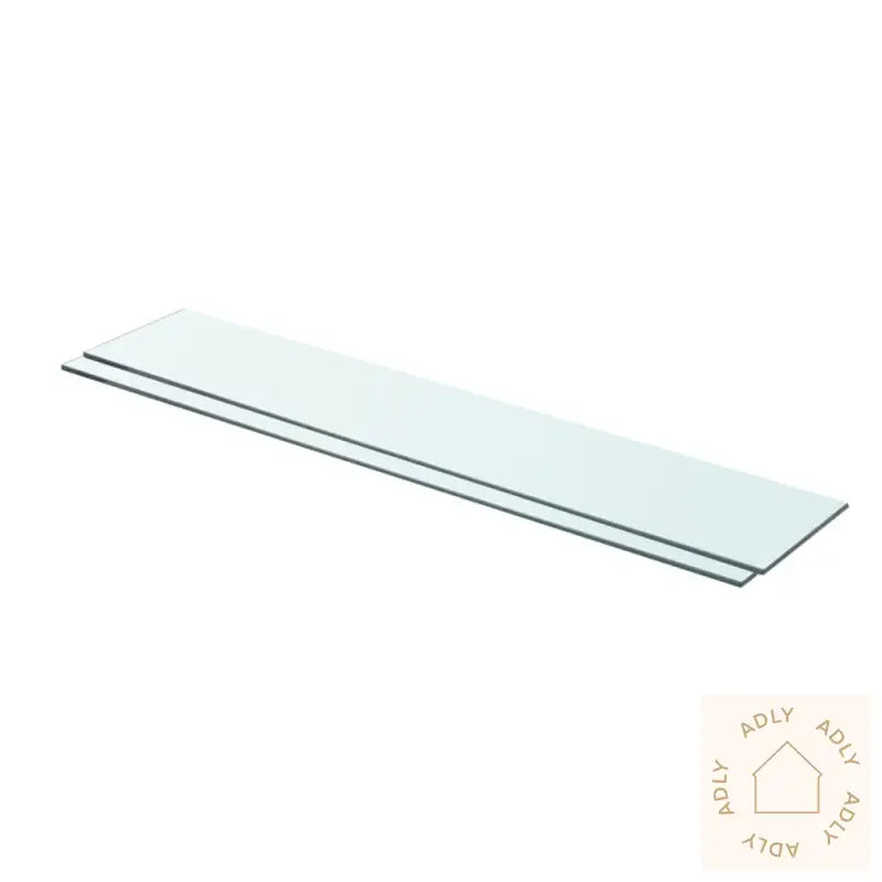 Hyllepaneler 2 Stk Klart Glass 80X15 Cm
