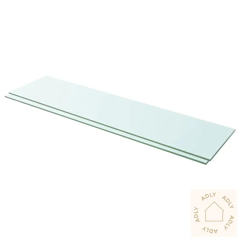 Hyllepaneler 2 Stk Klart Glass 100X25 Cm