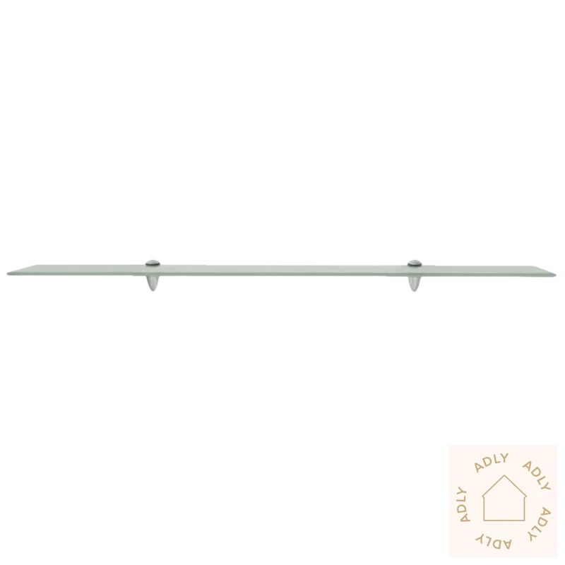 Glassregal med sølvfester i herdet sikkerhetsglass for moderne møbler til hjemmet