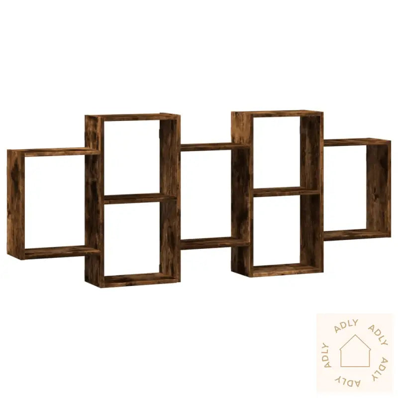 Vegghylle Røkt Eik 159X18X65 Cm Konstruert Tre