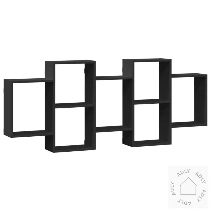 Vegghylle Svart 159X18X65 Cm Konstruert Tre