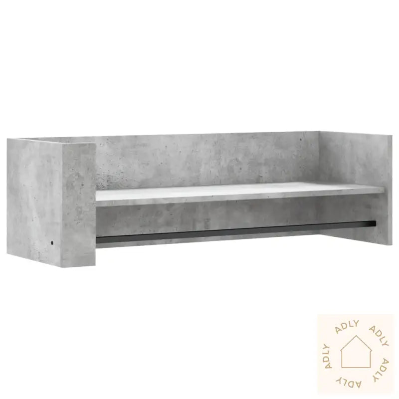 Vegghylle Betonggrå 100X35X30,5 Cm Sponplate