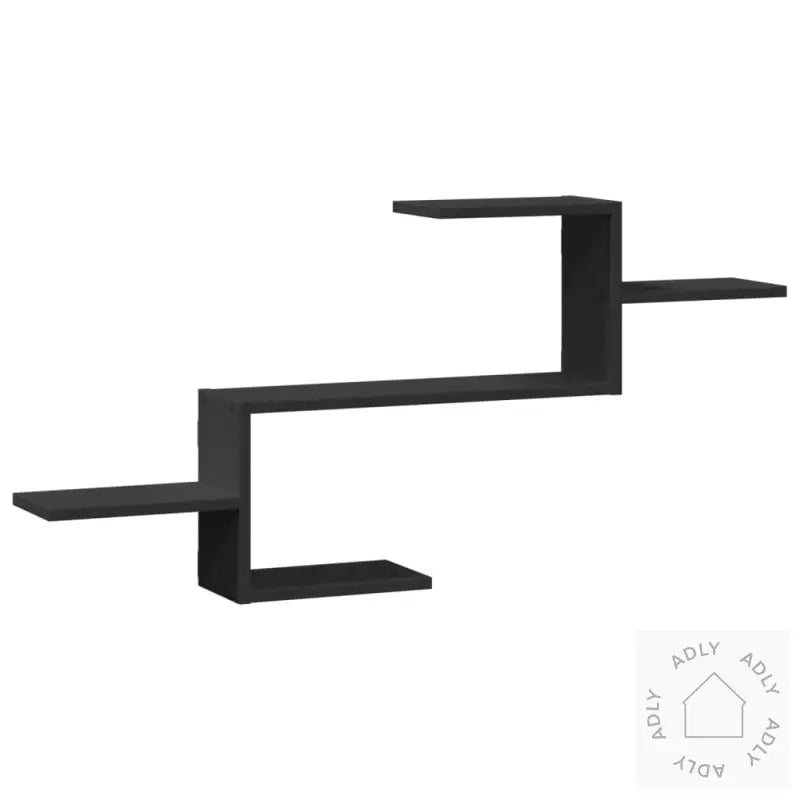 Vegghylle Svart 104X15X49 Cm Konstruert Tre