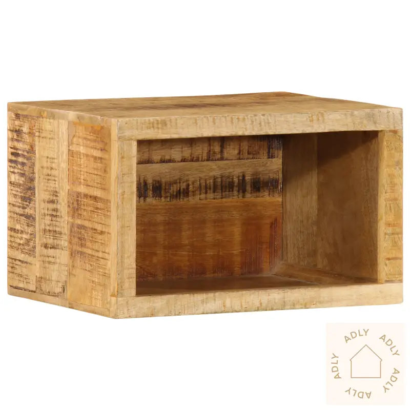 Veggmontert Nattbord 40X30X25 Cm Massivt Tre Grovt Mango