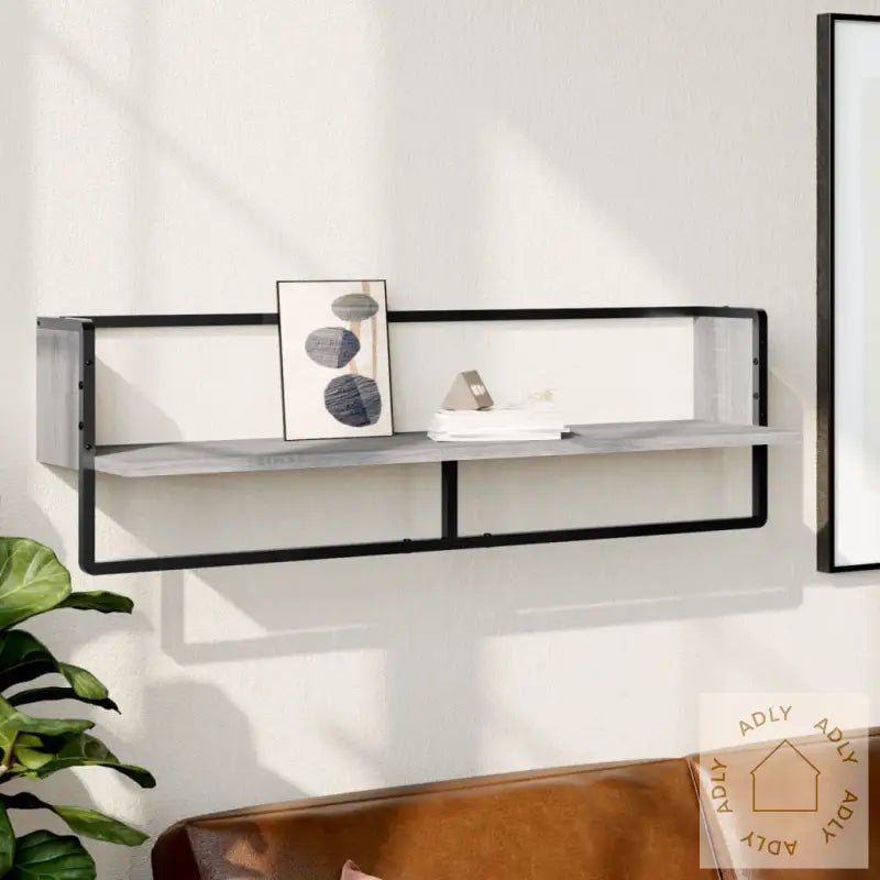 Vegghylle Med Stang Sonoma Eik 100X25X30 Cm