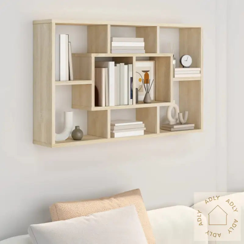 Vegghylle Sonoma Eik 85X16X52,5 Cm Konstruert Tre