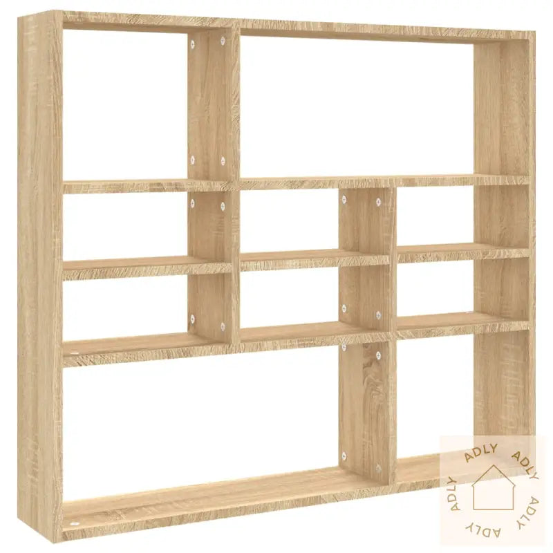 Vegghylle Sonoma Eik 90X16X78 Cm Konstruert Tre