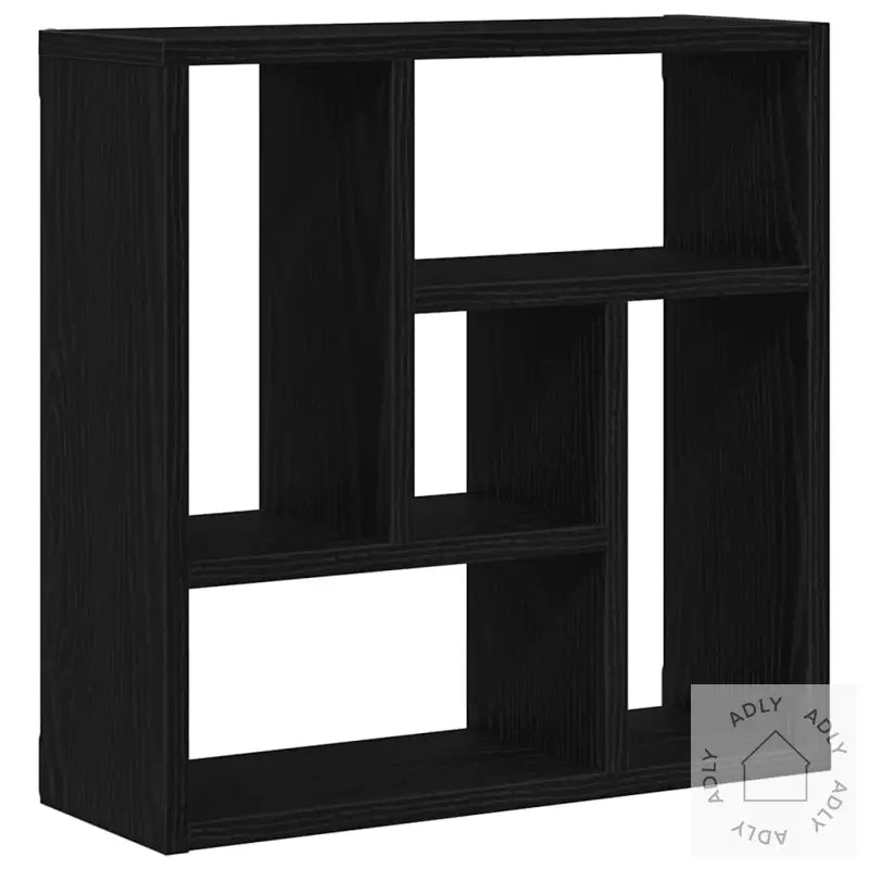 Vegghylle Svart Eik 45X16X45 Cm Konstruert Tre