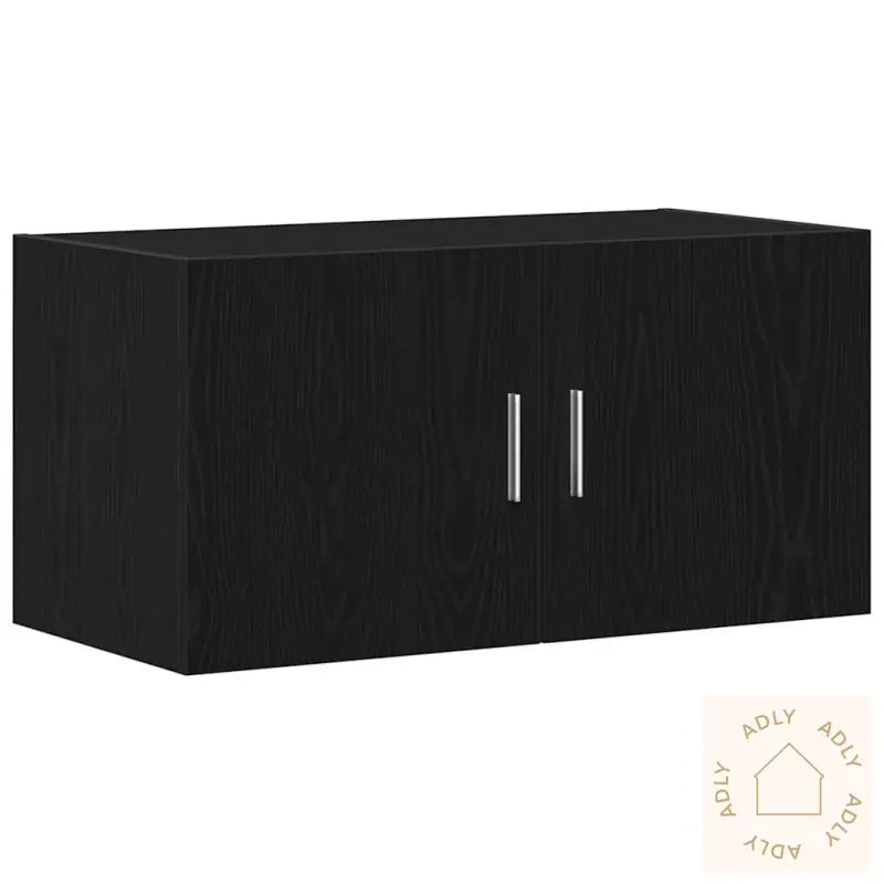Veggskap Svart Eik 80X39X40 Cm Konstruert Tre