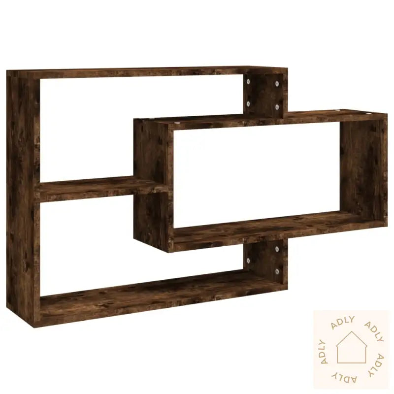 Vegghylle Røkt Eik 104X20X58,5 Cm Konstruert Tre