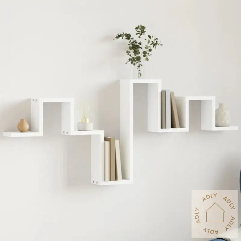 Vegghylle Hvit 104,5X10X43 Cm Sponplate