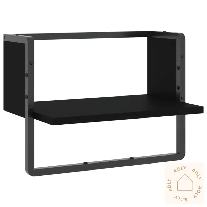 Vegghylle Med Stang Svart 40X25X30 Cm