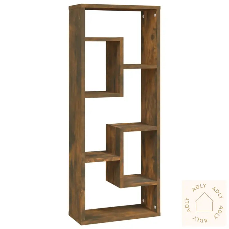 Vegghylle Røkt Eik 36X16X90 Cm Konstruert Tre