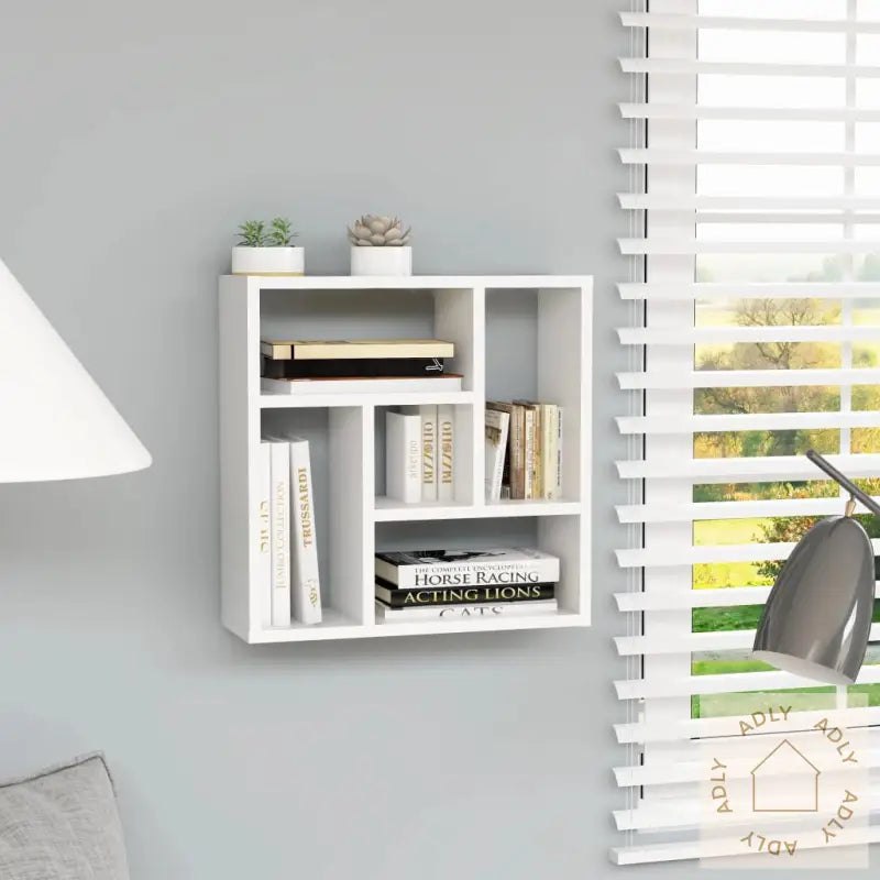 Vegghylle Hvit 45,1X16X45,1 Cm Konstruert Tre