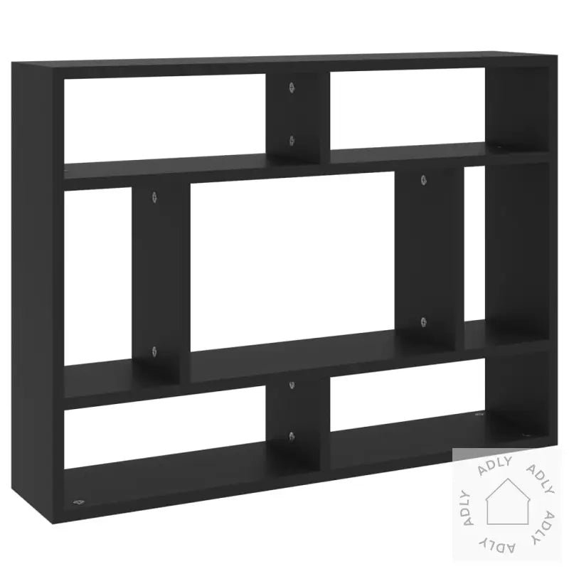 Vegghylle Svart 75X16X55 Cm Konstruert Tre