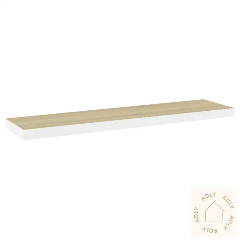 Flytende Vegghylle Eik Og Hvit 120X23,5X3,8 Cm Mdf