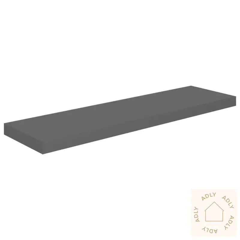 Flytende Vegghylle Høyglans Grå 90X23,5X3,8 Cm Mdf