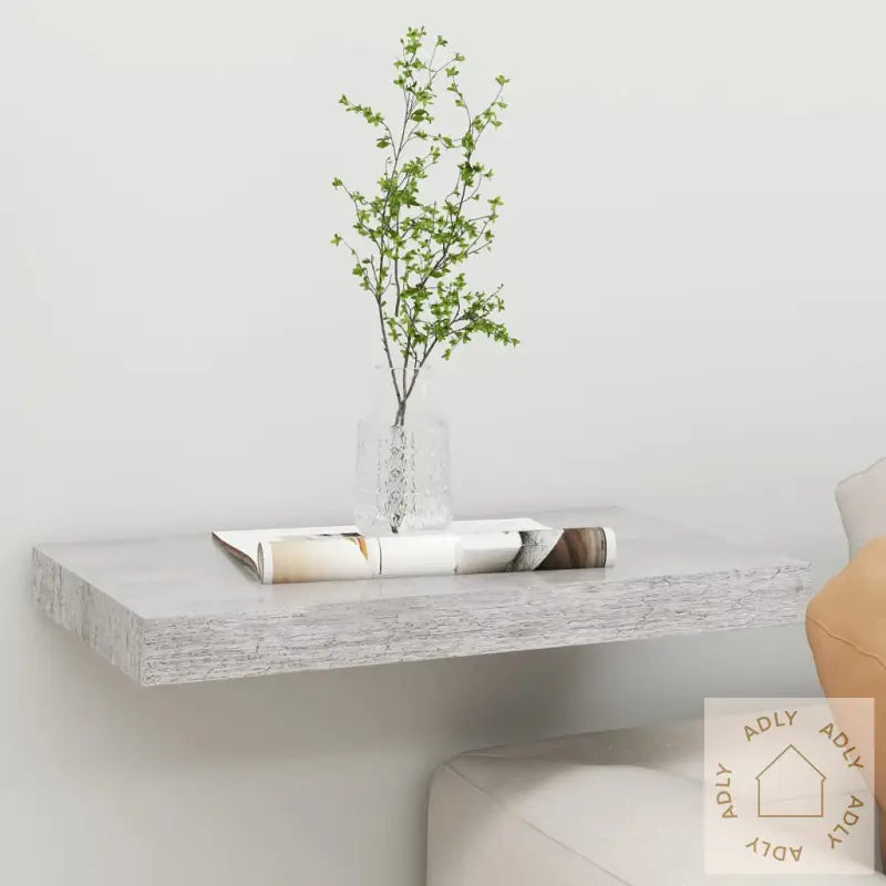 Flytende Vegghylle Betonggrå 50X23X3,8 Cm Mdf