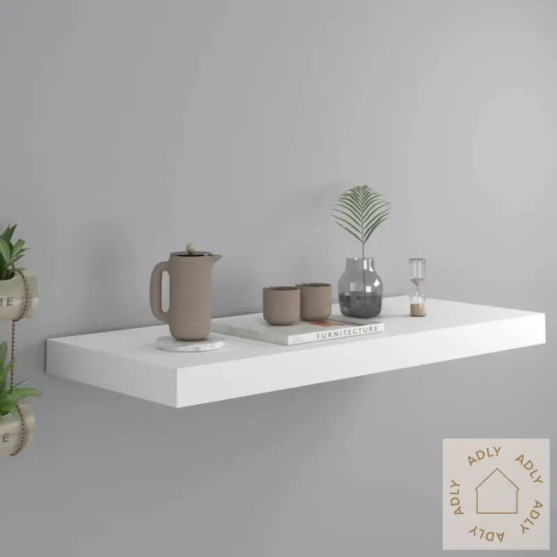 Flytende Vegghylle Hvit 60X23,5X3,8 Cm Mdf