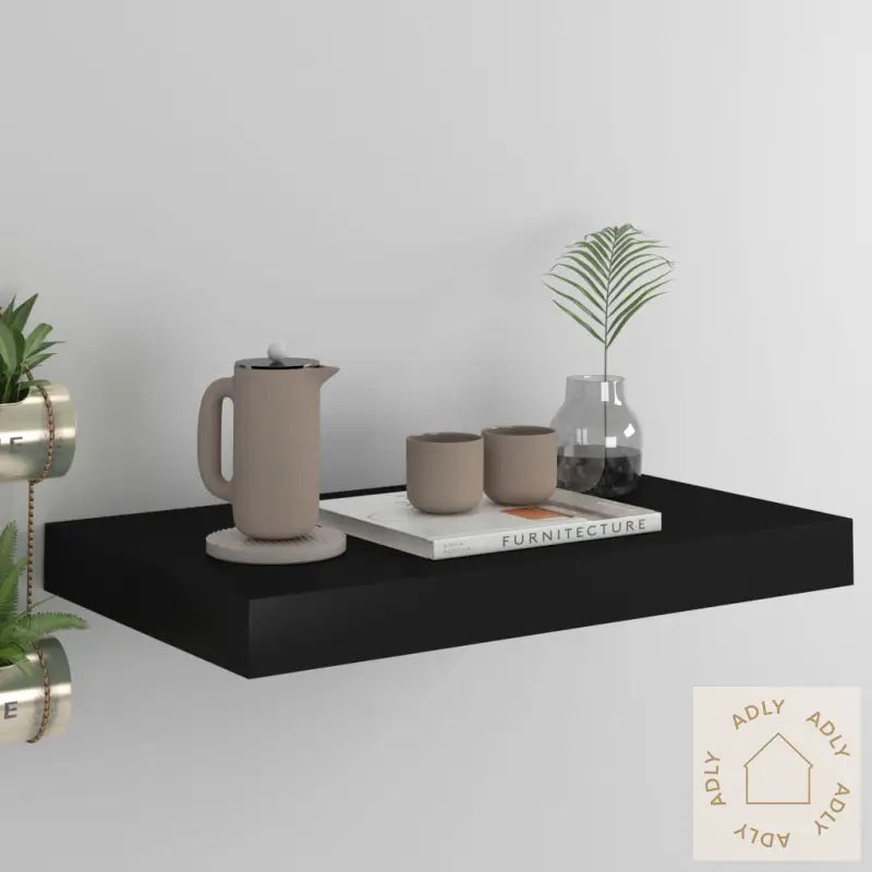 Flytende Vegghylle Svart 40X23X3,8 Cm Mdf