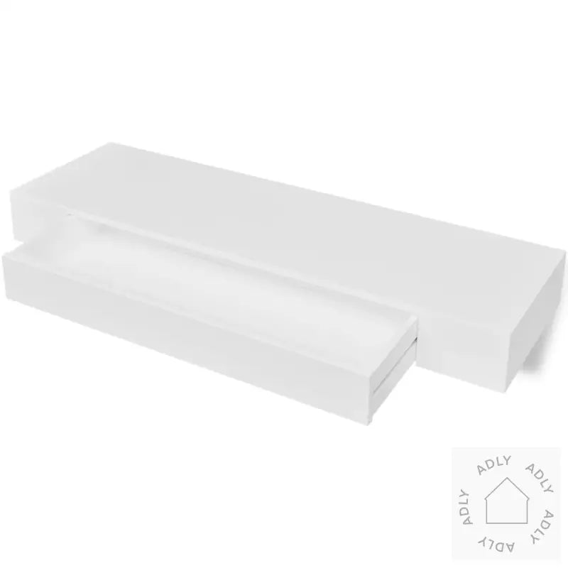 Flytende Vegghyller 2 Stk Mdf Bok/Dvd-Oppbevaring Hvit