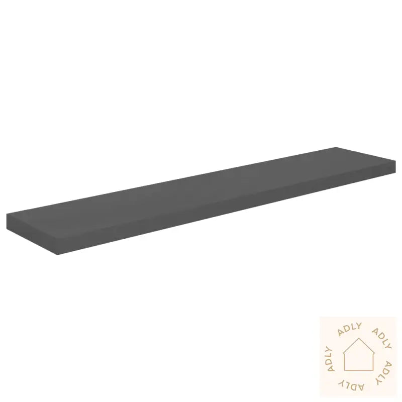 Flytende Vegghylle Høyglans Grå 120X23,5X3,8 Cm Mdf