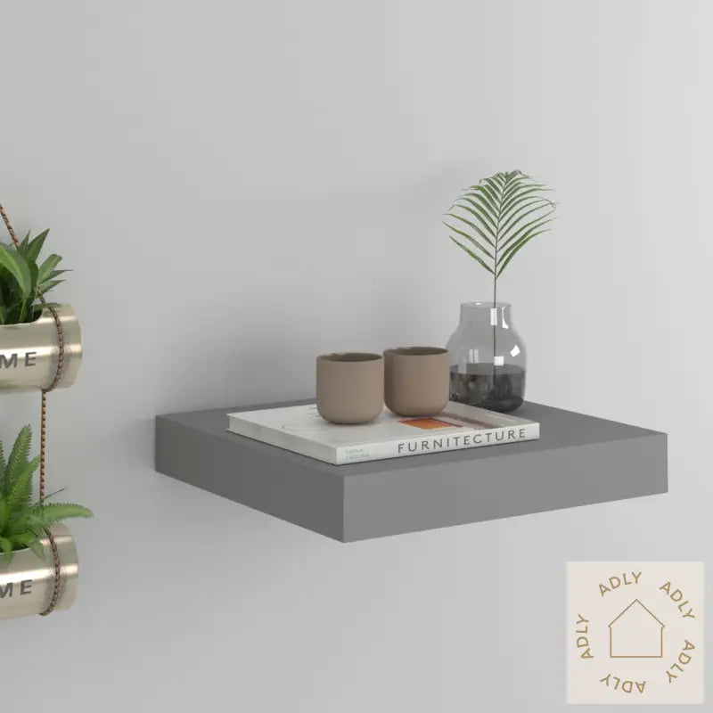 Flytende Vegghylle Grå 23X23,5X3,8 Cm Mdf