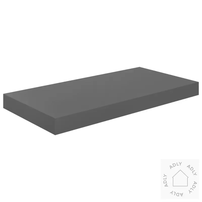 Flytende Vegghylle Høyglans Grå 50X23X3,8 Cm Mdf