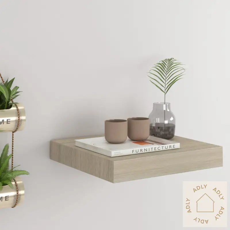 Flytende Vegghylle Eik 23X23,5X3,8 Cm Mdf