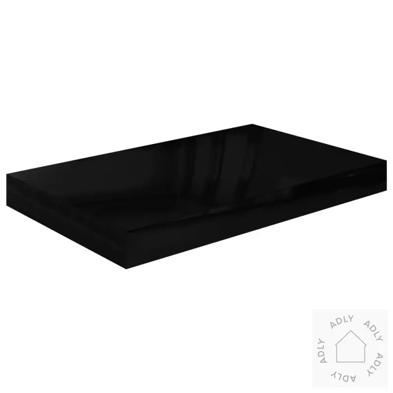 Flytende Vegghylle Høyglans Svart 40X23X3,8 Cm Mdf