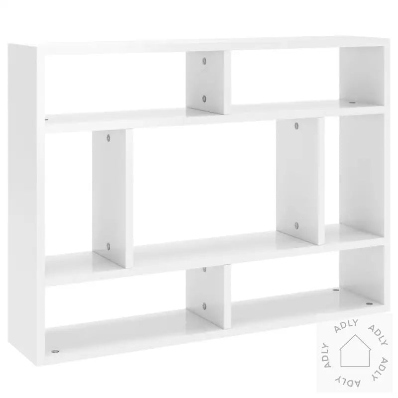 Vegghylle Høyglans Hvit 75X16X55 Cm Konstruert Tre