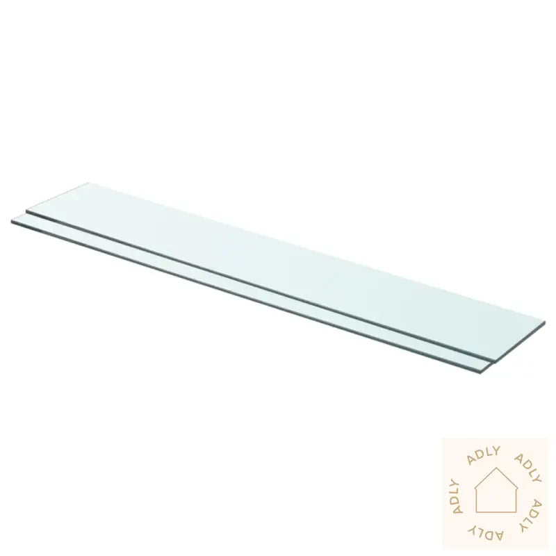 Hyllepaneler 2 Stk Klart Glass 80X12 Cm