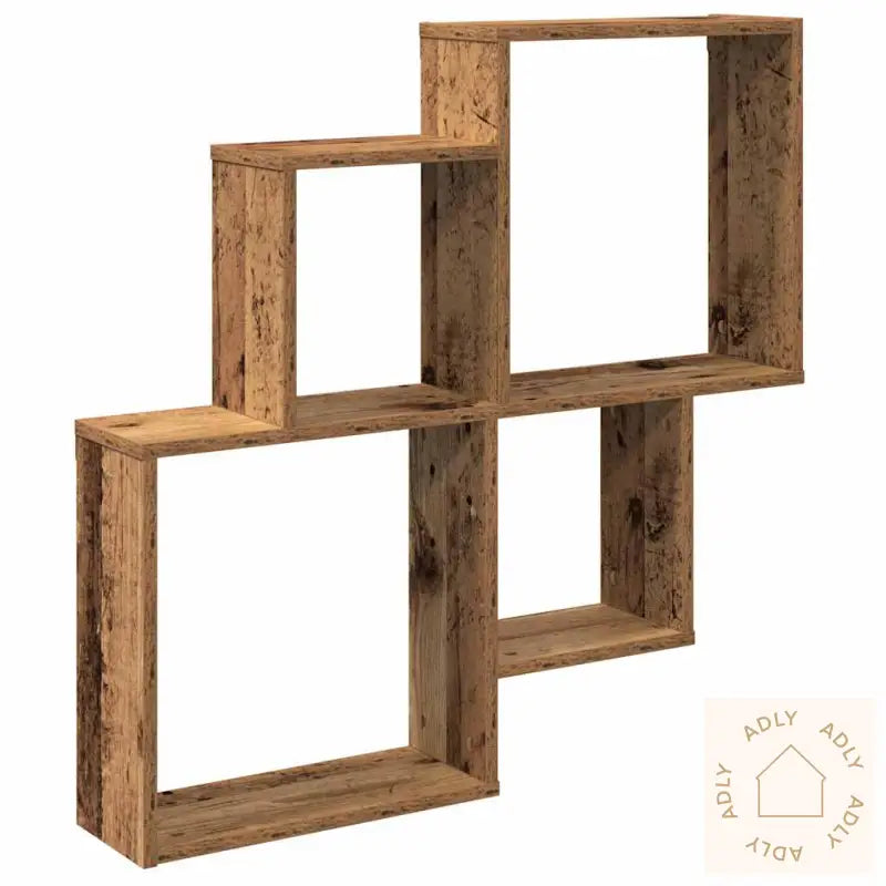 Vegghylle Gammelt Tre 80X15X78,5 Cm Konstruert Tre