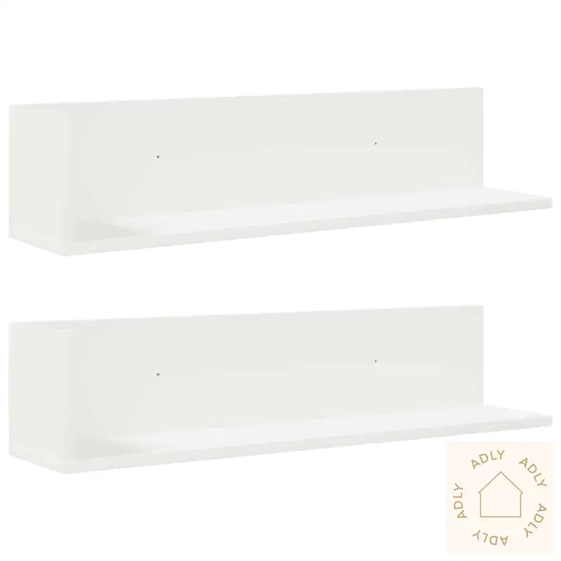 Vegghyller 2 Stk Hvit 75X16,5X16,5 Cm Konstruert Tre