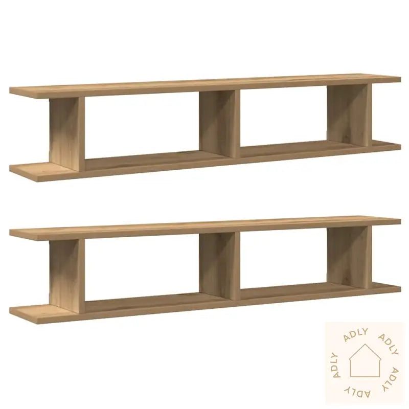 Vegghyller 2 Stk Artisan Eik 105X18X20 Cm Konstruert Tre