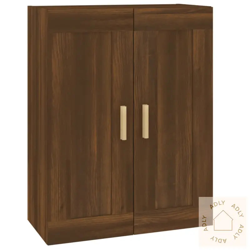 Veggskap Brun Eik 69,5X32,5X90 Cm Konstruert Tre