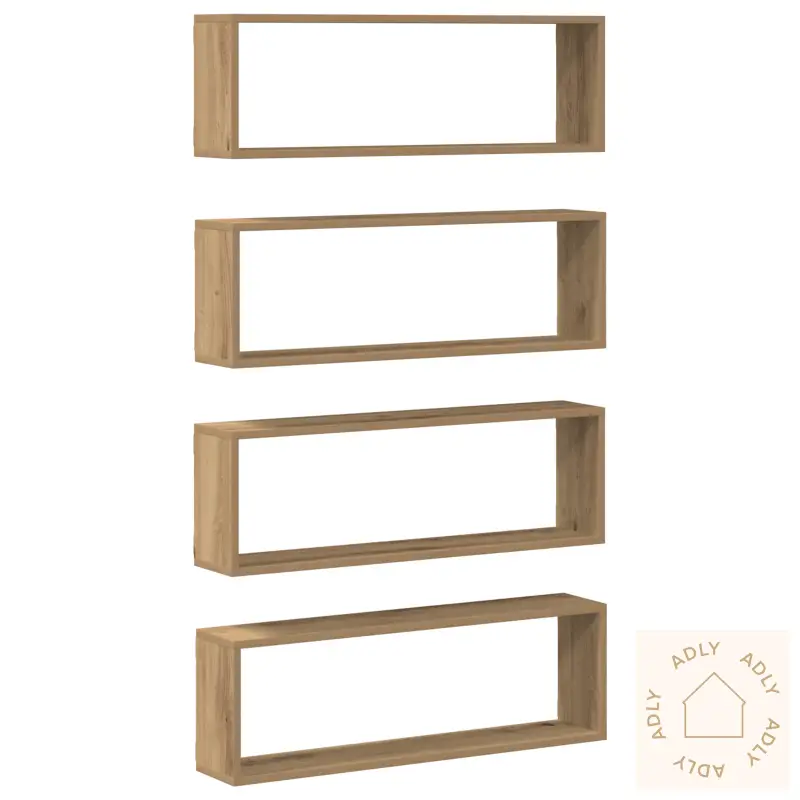 Vegghyller 4 Stk Artisan Eik 80X15X26 Cm Laget Av Tre
