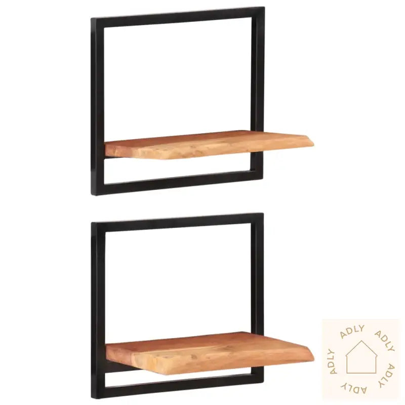 Vegghyller 2 Stk 40X24X35 Cm Heltre Akasie Og Stål