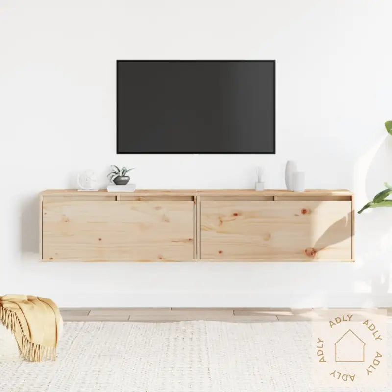 Veggskap 2 Stk 80X30X35 Cm Heltre Furu