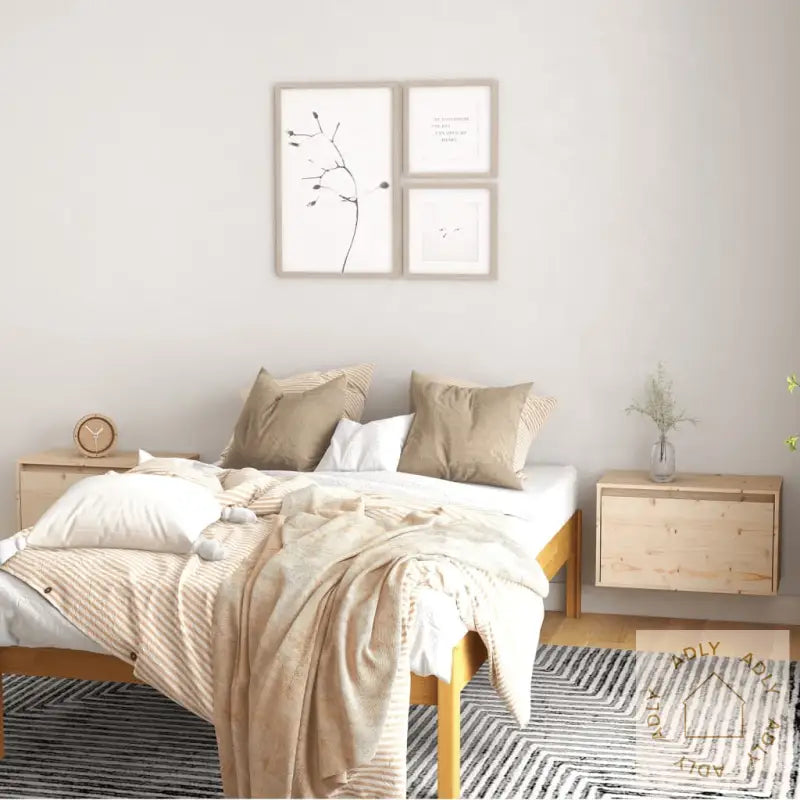Veggskap 2 Stk 60X30X35 Cm Heltre Furu