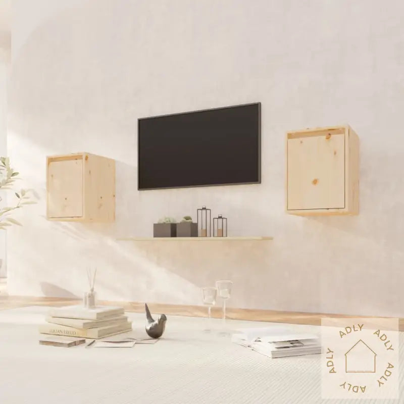 Veggskap 2 Stk 30X30X40 Cm Heltre Furu