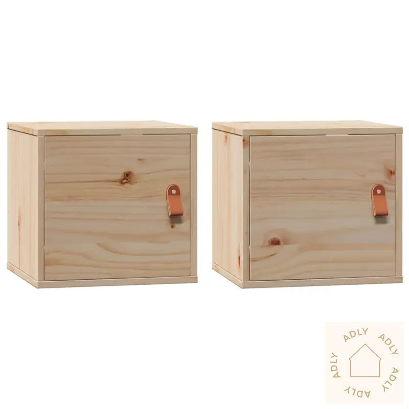 Veggskap 2 Stk 31,5X30X30 Cm Heltre Furu