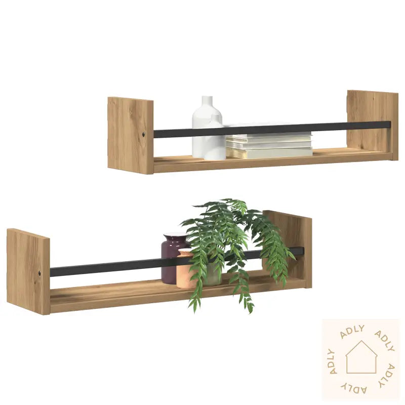 Vegghyller 2 Stk Artisan Eik 60X16X14 Cm Ingeniørtre