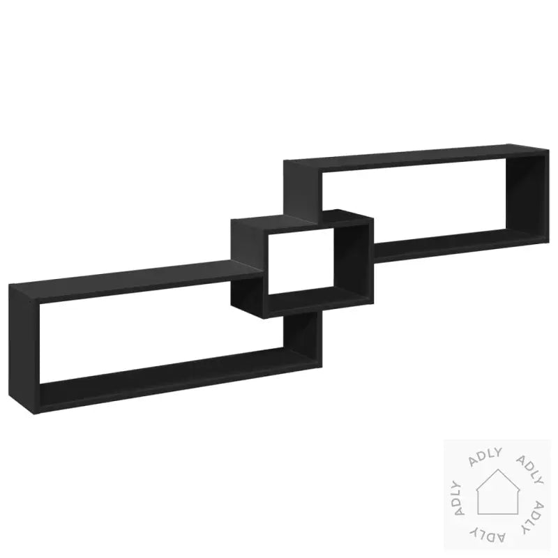Veggskap 158X18X53 Cm Svart Konstruert Tre