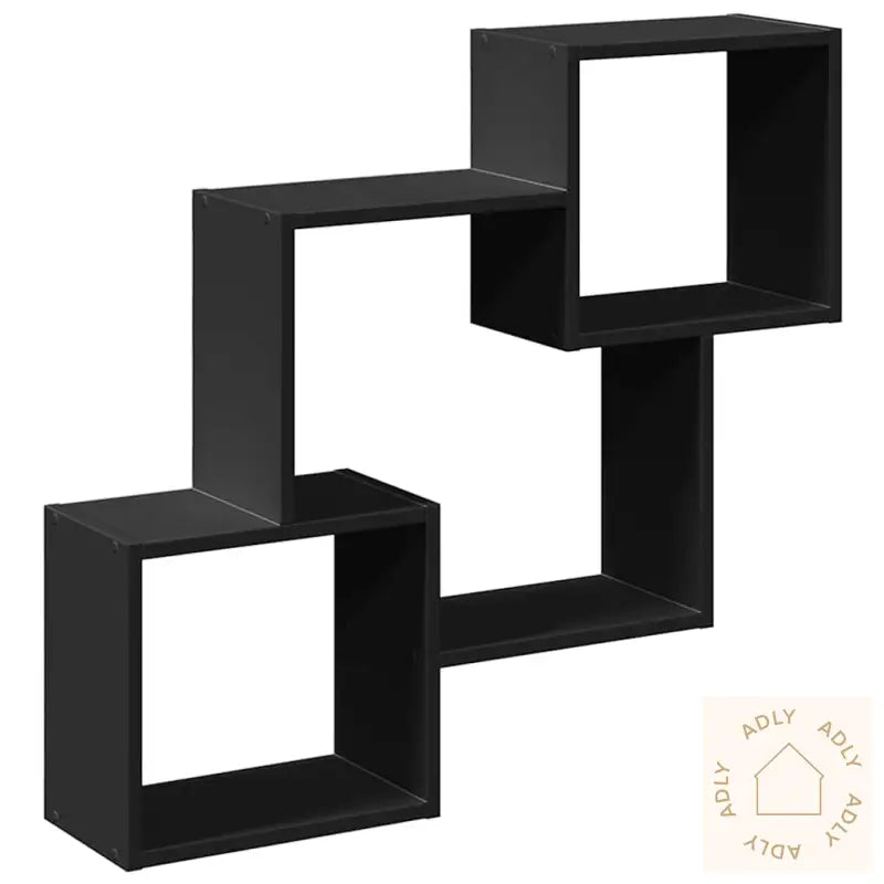Veggskap 78X18X71 Cm Svart Konstruert Tre