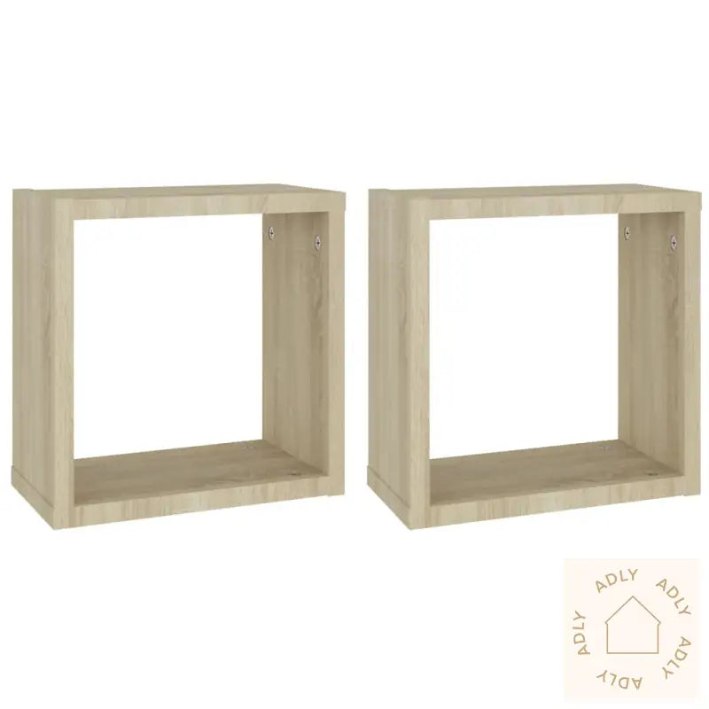 Vegghyller Kubeformet 2 Stk Sonoma Eik 30X15X30 Cm