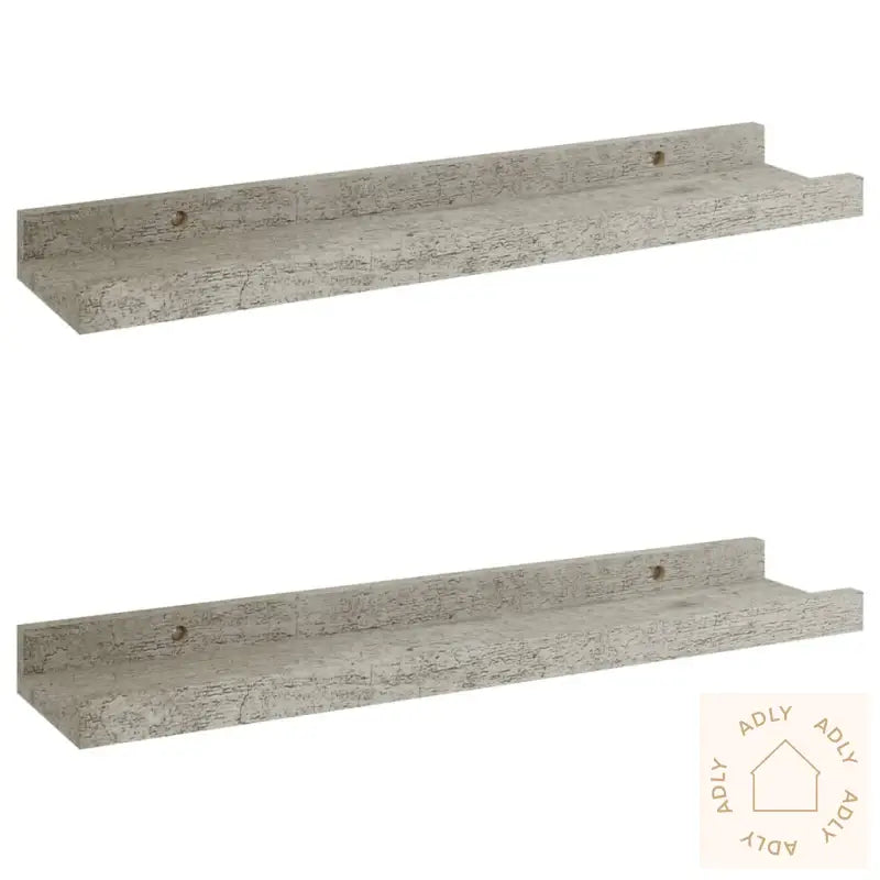 Vegghyller 2 Stk Betonggrå 40X9X3 Cm
