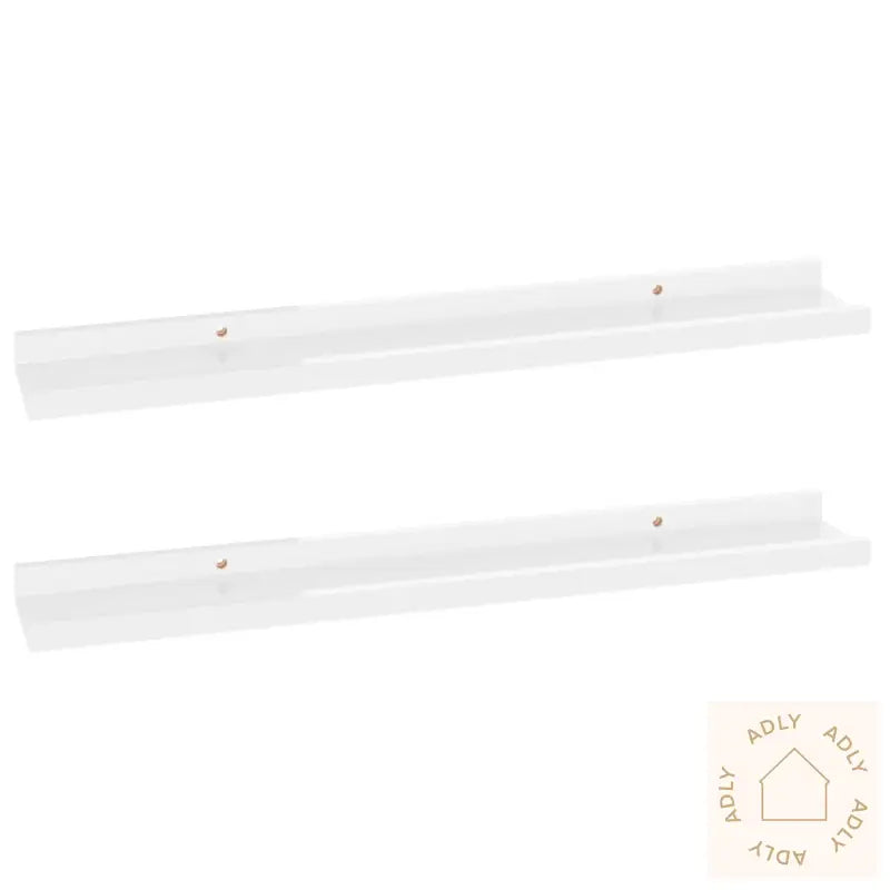 Vegghyller 2 Stk Høyglans Hvit 60X9X3 Cm